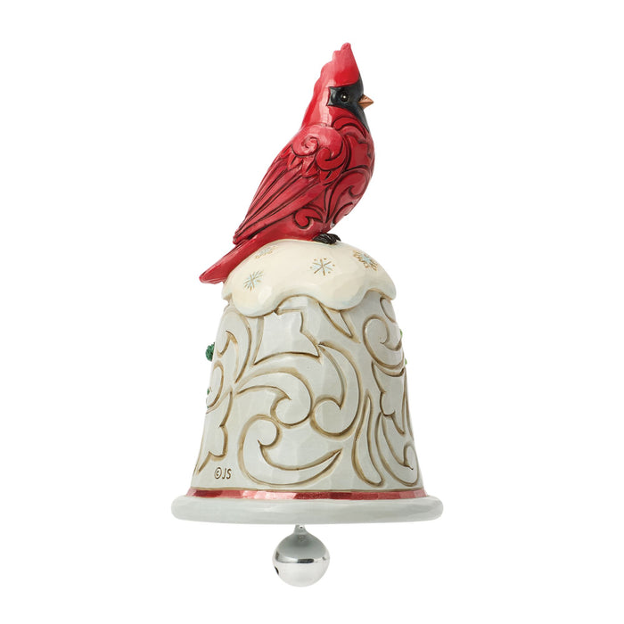 Cardinal Perched on Bell Pint