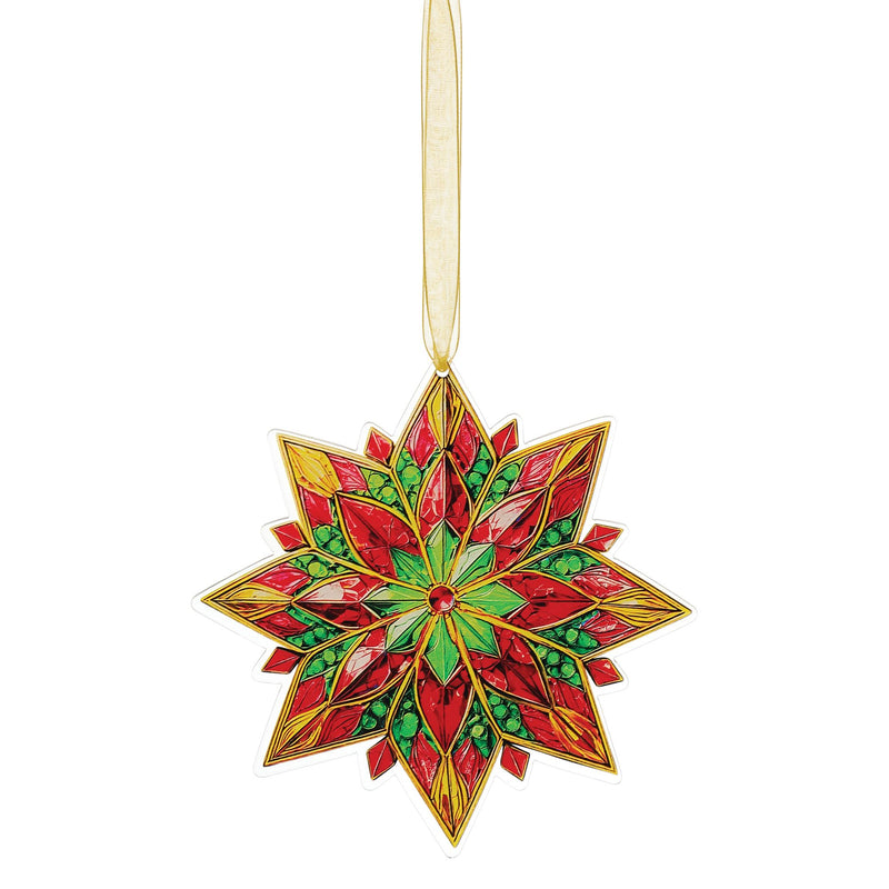 Star Printed Flat Orn, 3 Asst