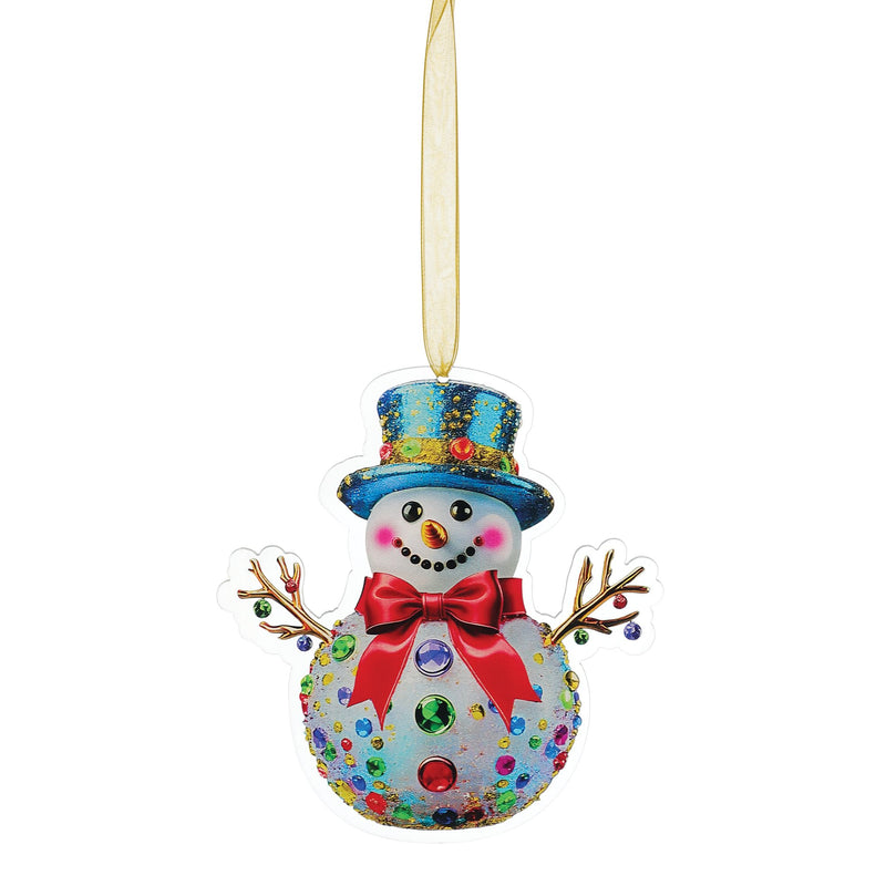 Snowman Printed Orn, 3 Asst