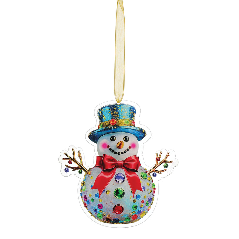 Snowman Printed Orn, 3 Asst