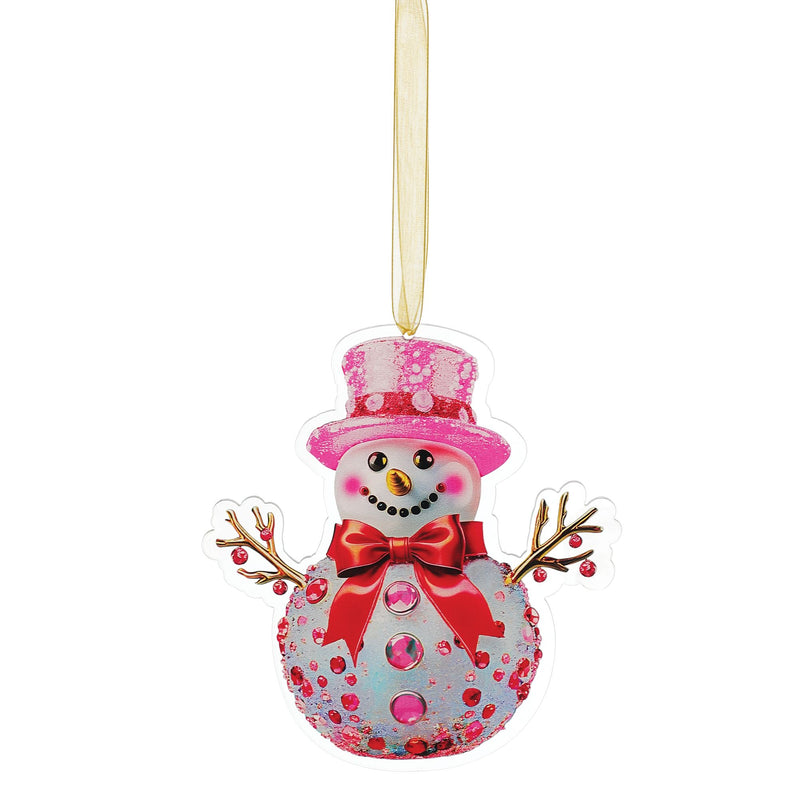 Snowman Printed Orn, 3 Asst