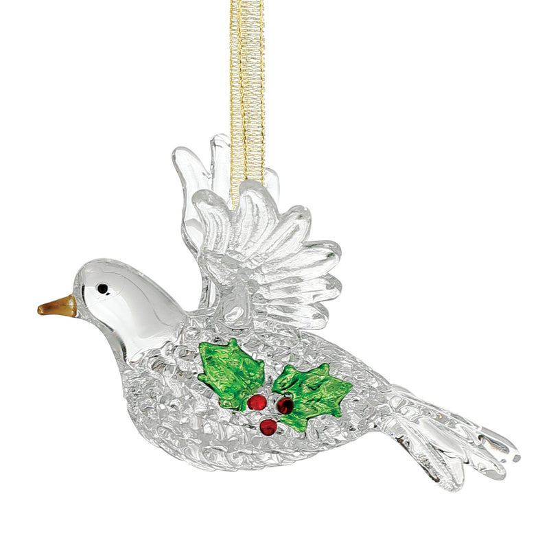 Spun Glass Dove Orn
