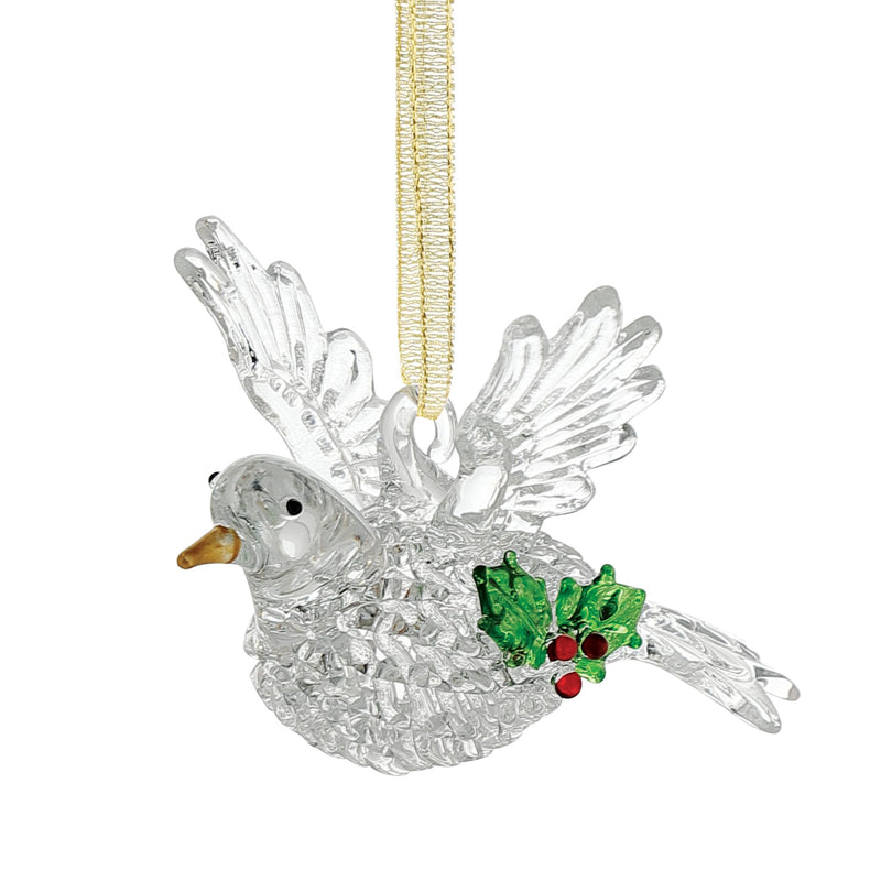Spun Glass Dove Orn