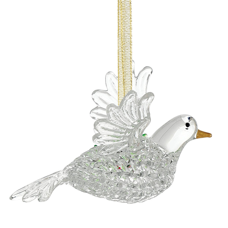Spun Glass Dove Orn