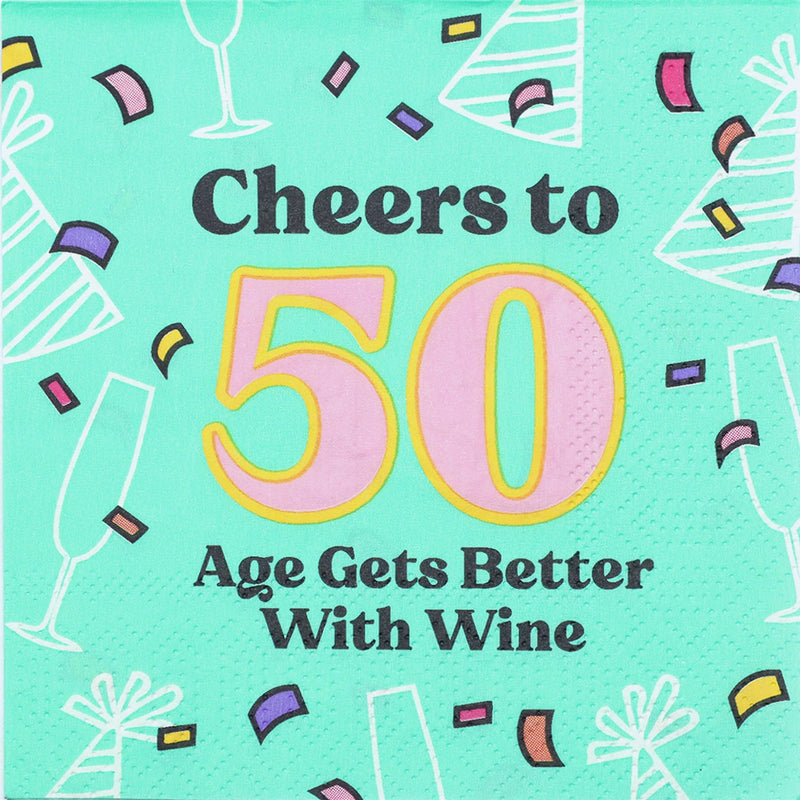 CHeers to 50 Cocktail Napkin