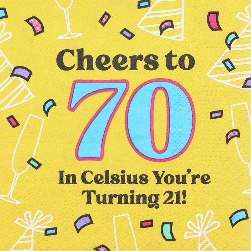 Cheers to 70 Cocktail Napkin