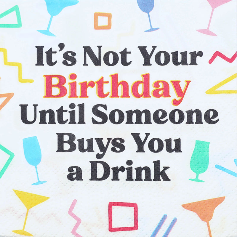 Birthday Drink Cocktail Napkin