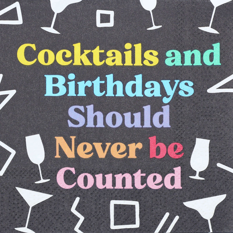 Count Drinks Cocktail Napkin