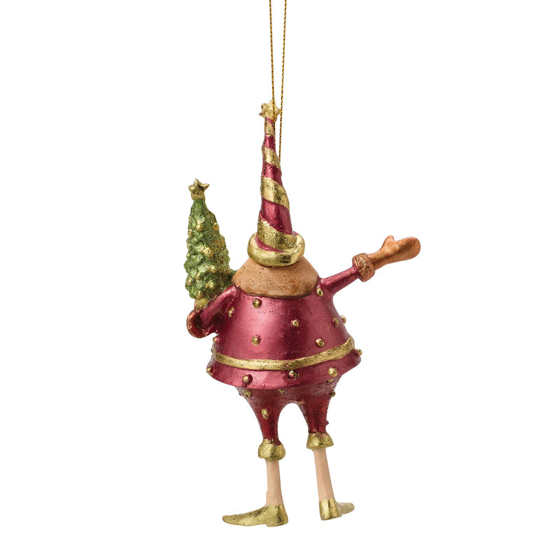 Tall Hat Santa Orn