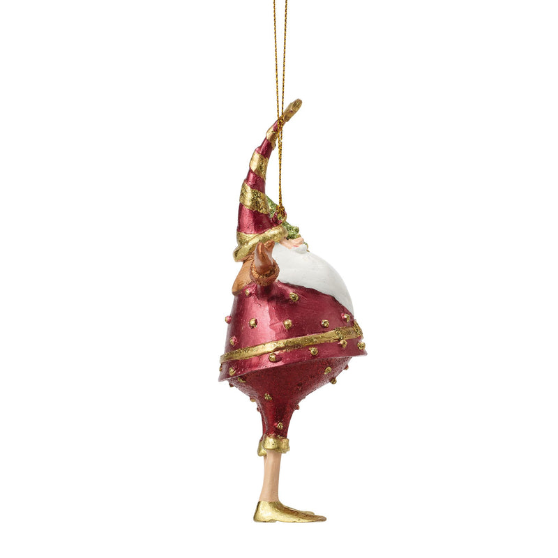 Tall Hat Santa Orn