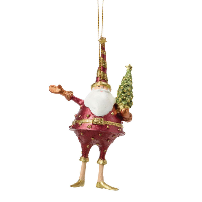 Tall Hat Santa Orn
