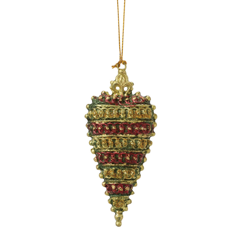 Crown Top Heart Orn Green