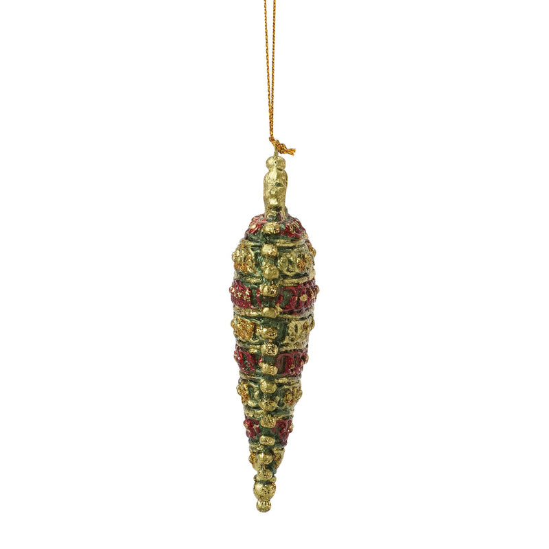 Crown Top Heart Orn Green