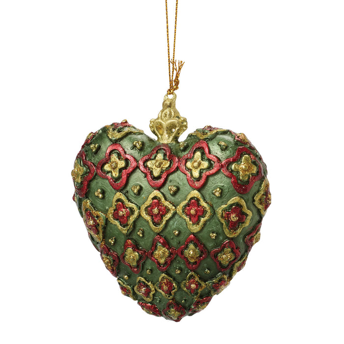 Classic Heart Orn Green