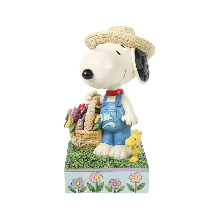 Snoopy Holding Flower Basket