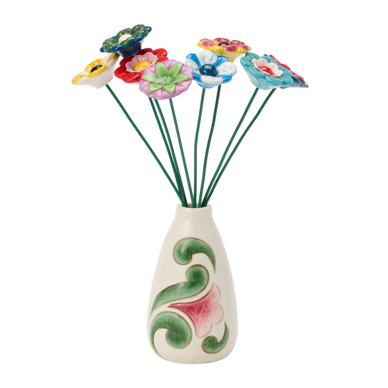 Cream with Floral Vase