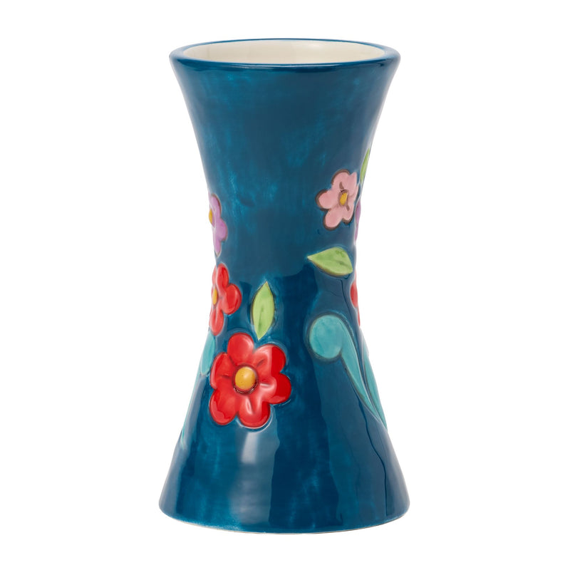 Blue with Floral Vase