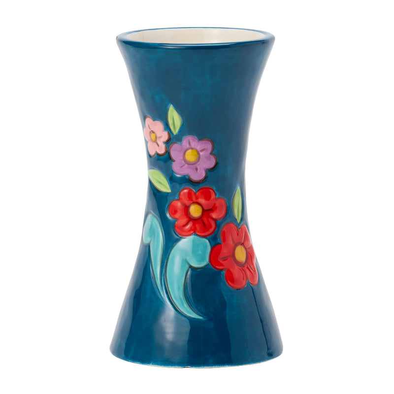 Blue with Floral Vase