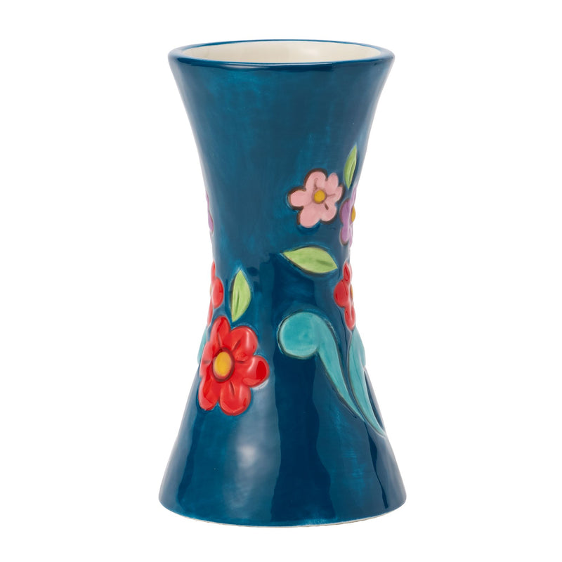 Blue with Floral Vase