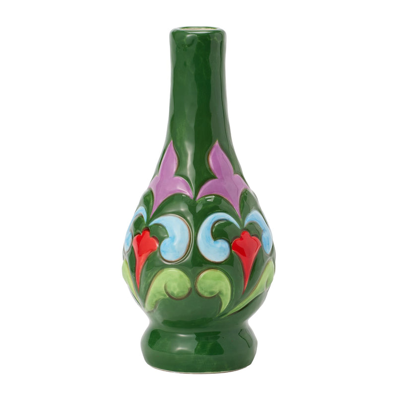 Green with Floral Vase