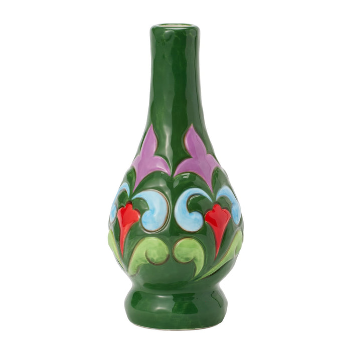 Green with Floral Vase