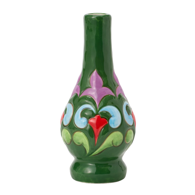 Green with Floral Vase