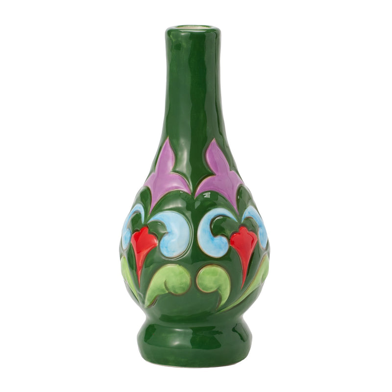 Green with Floral Vase