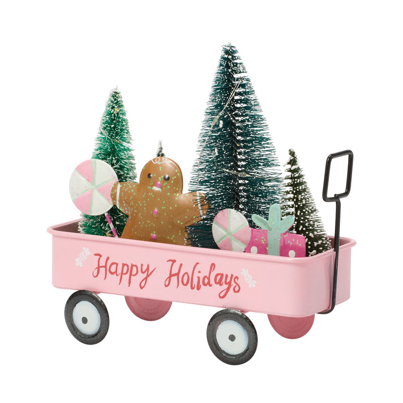 LED Happy Holidays Cart