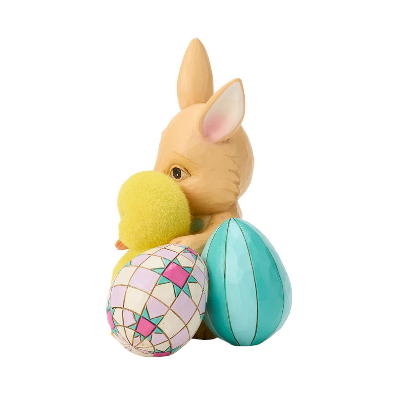 Easter Bunny Hugging Duckling