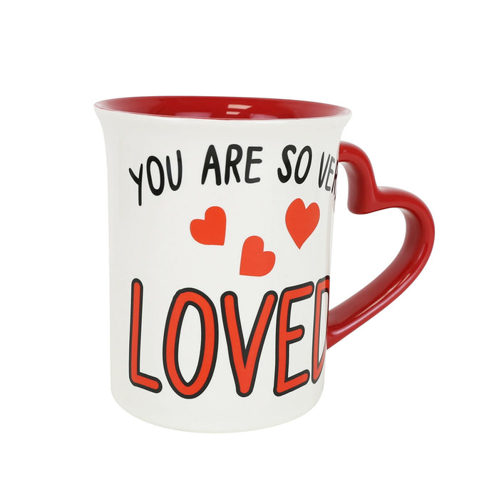 You are Loved Heart Handle Mug