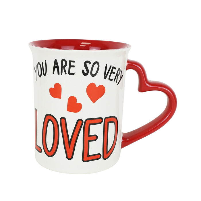 You are Loved Heart Handle Mug
