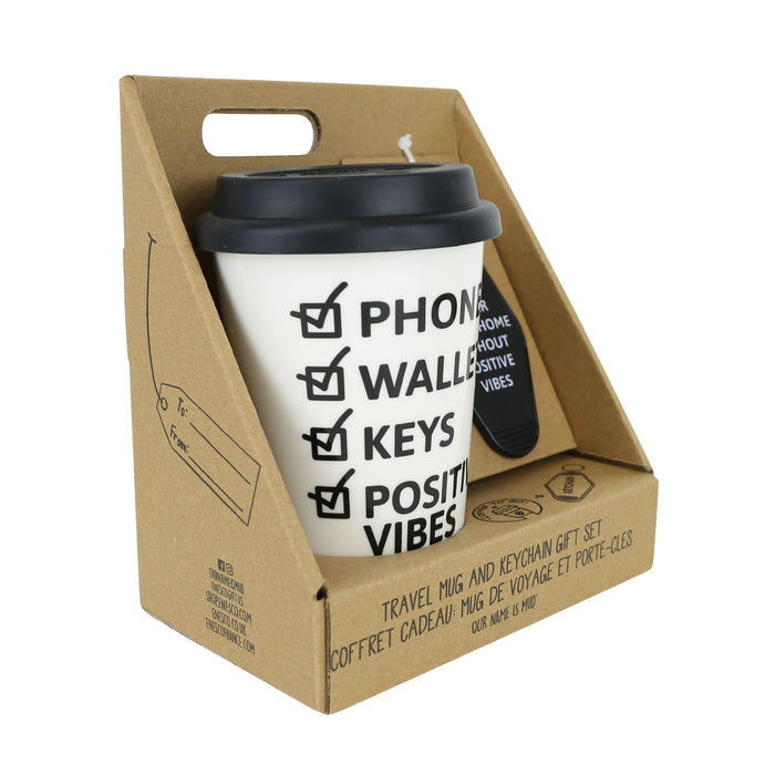 Phone Wallet Mug Key Set