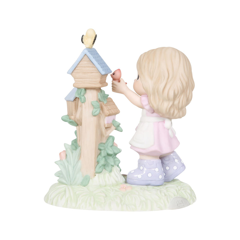 Girl with Birdhouses Figurine