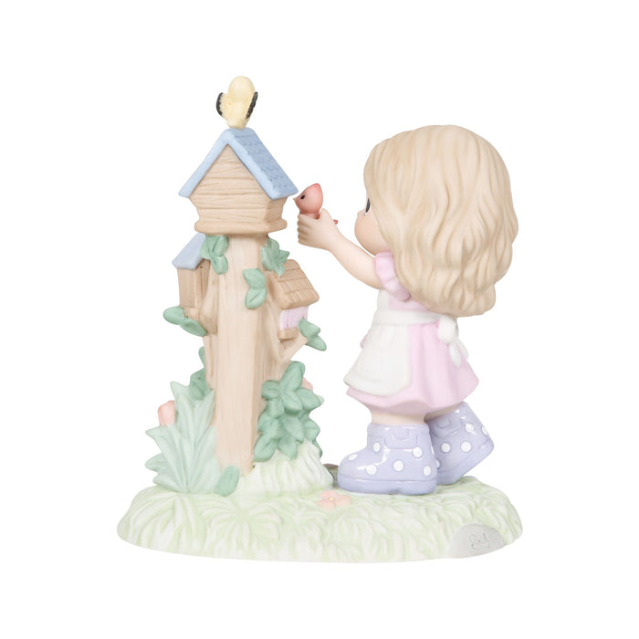 Girl with Birdhouses Figurine
