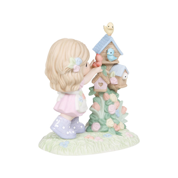 Girl with Birdhouses Figurine