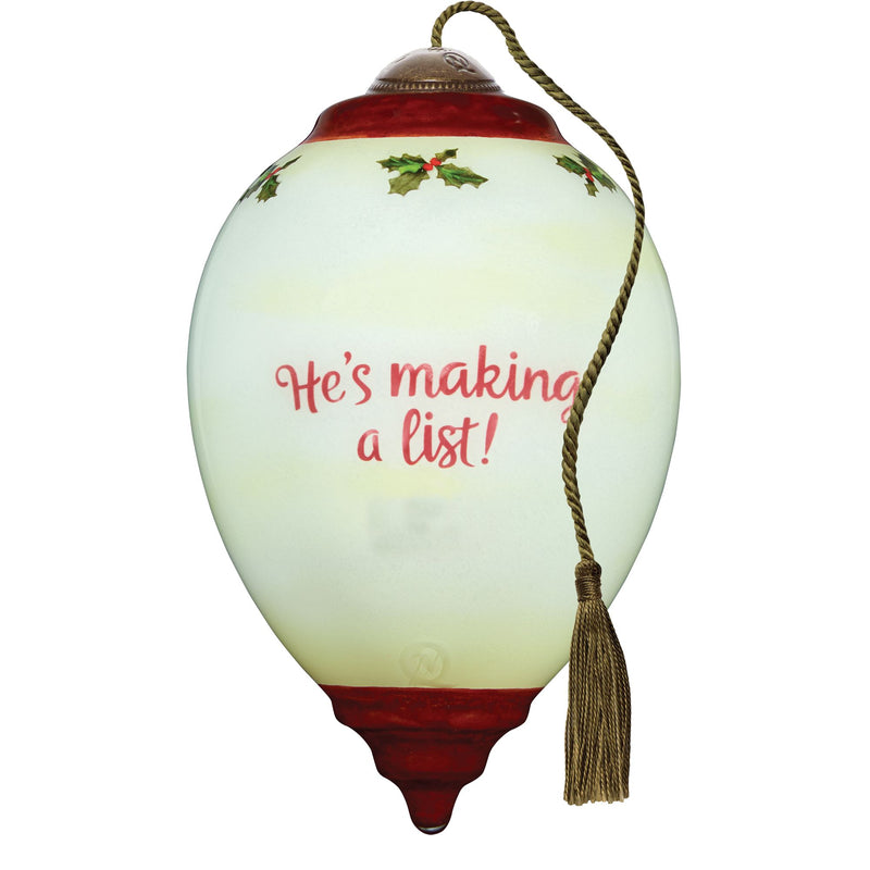 He's Making His List Orn