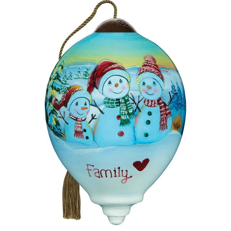 Family Is The Heart Xmas Orn