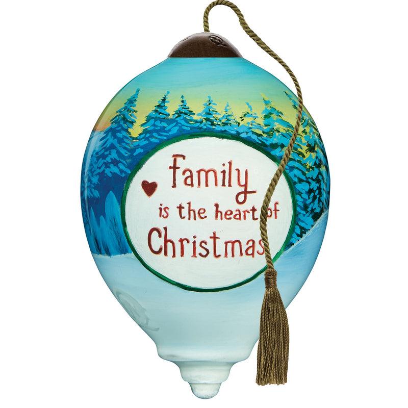 Family Is The Heart Xmas Orn