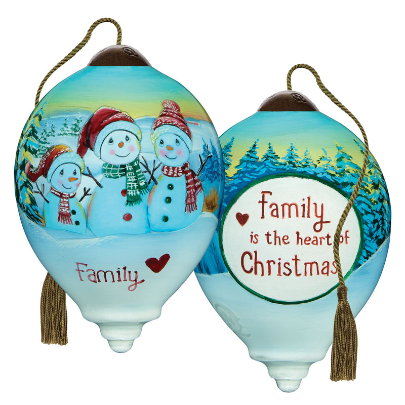 Family Is The Heart Xmas Orn