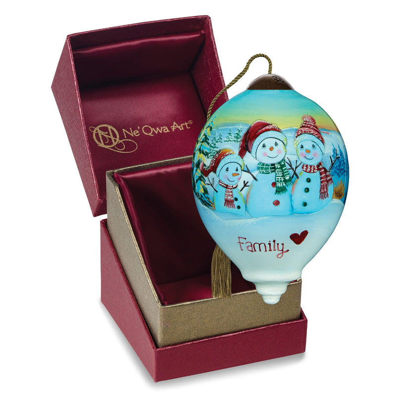 Family Is The Heart Xmas Orn