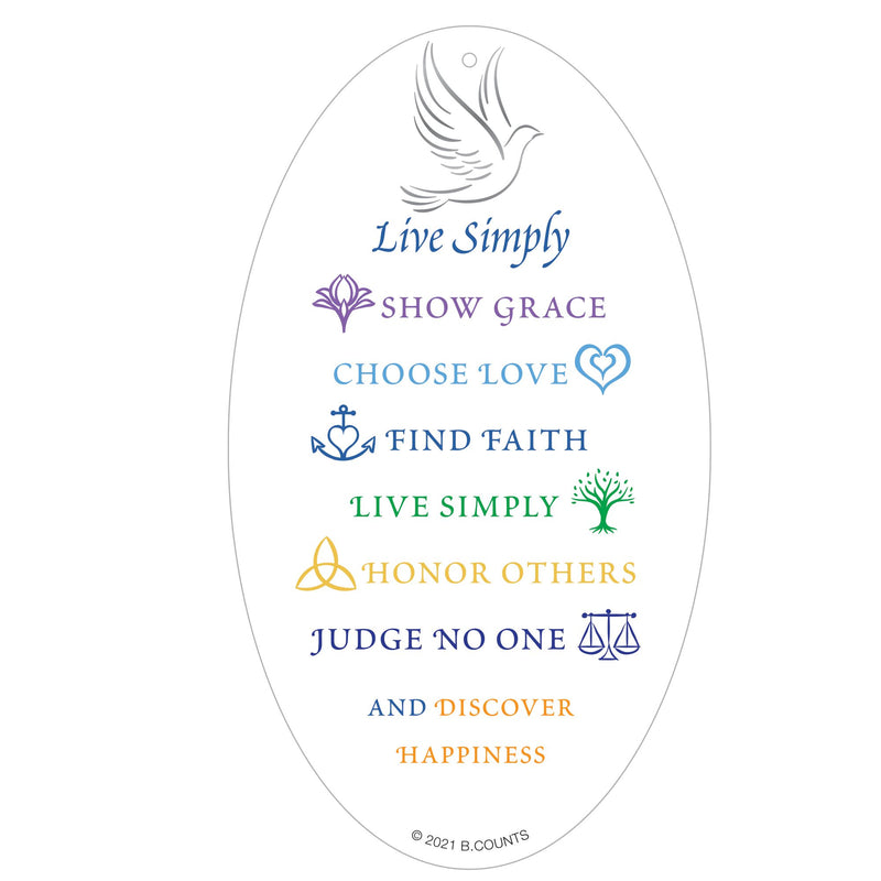 Live Simply Dove Ornament